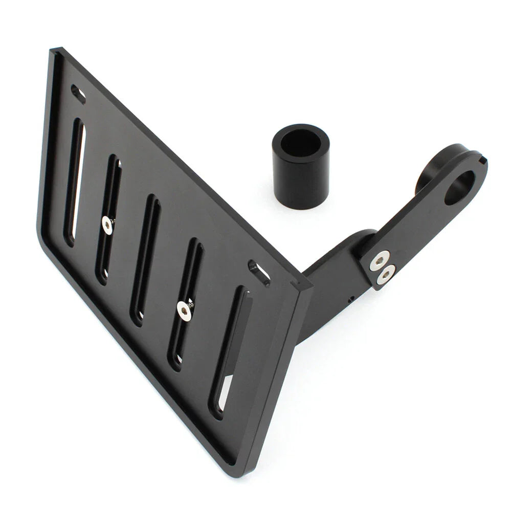 Black Side Mount License Plate Bracket for Harley Softail
