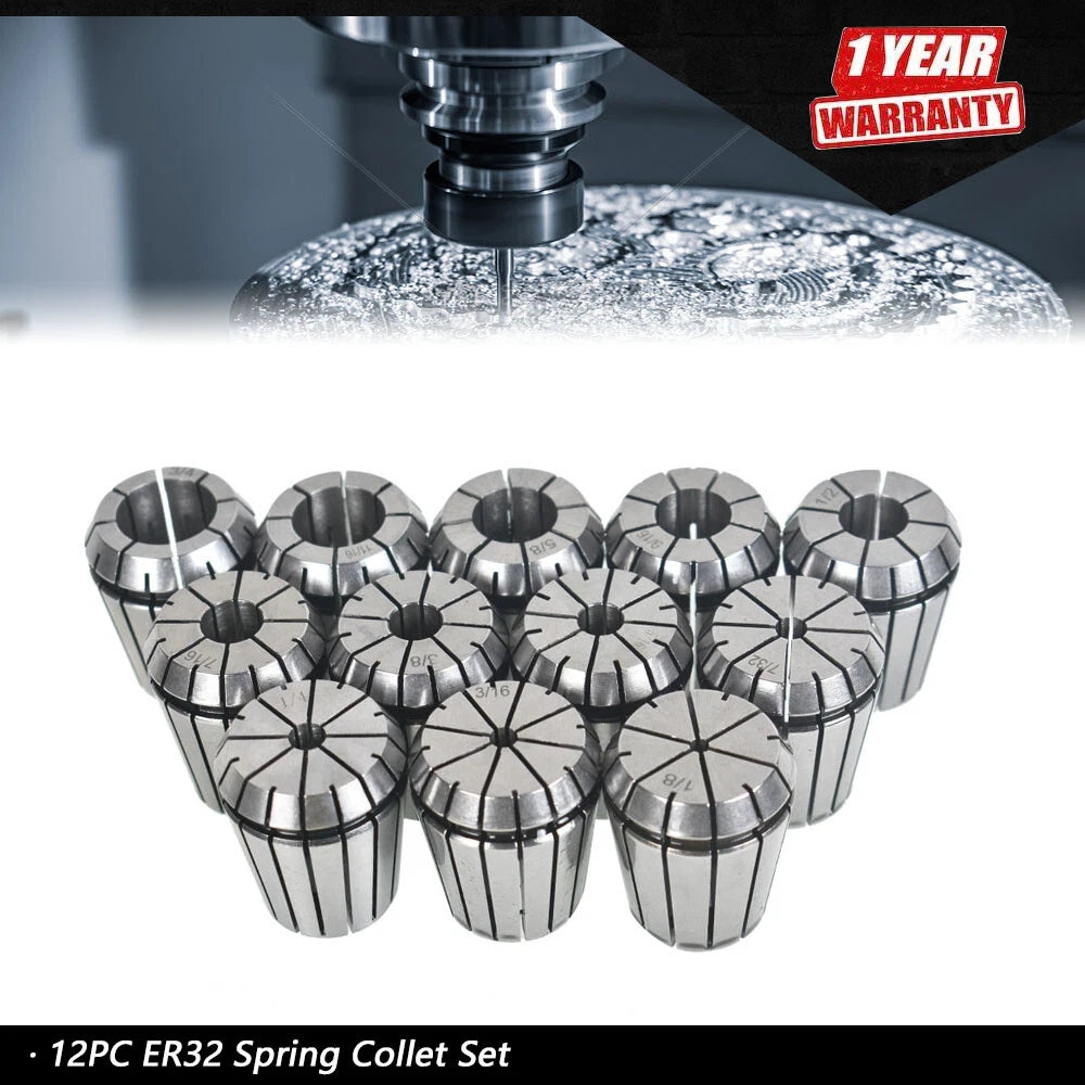 12Pcs ER32 Spring Collet Set for CNC Machines