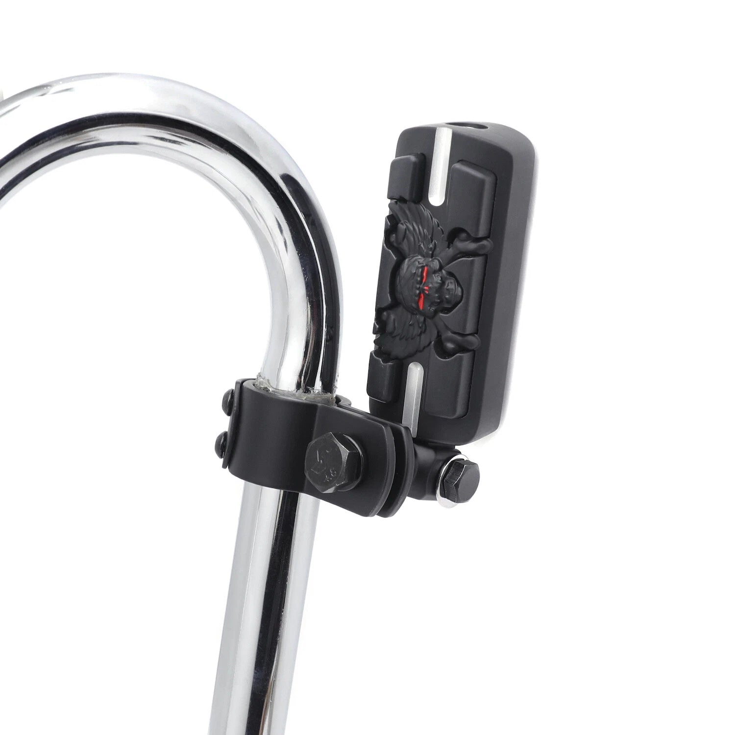 Black Grooved Zombie Wing with 1" 1.25" Foot Peg Clamp for Triumph Rocket 3 (2004–2023)