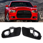 Set of 2 Front Bumper Fog Light Lamp Bezels for Dodge Charger (2012–2014)