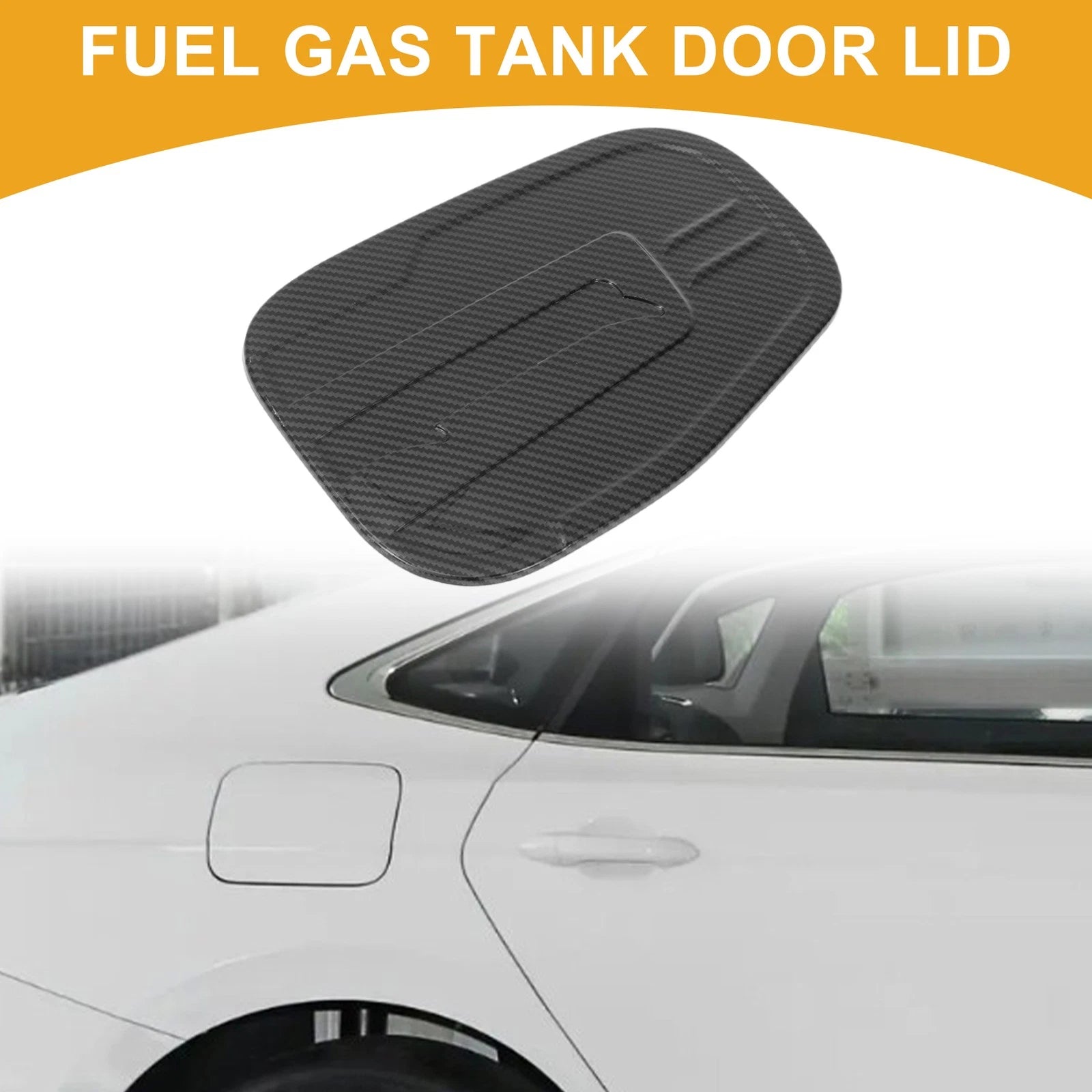 Fuel Tank Door Cap for Ford Ranger (2023–2025) Carbon Fiber Black