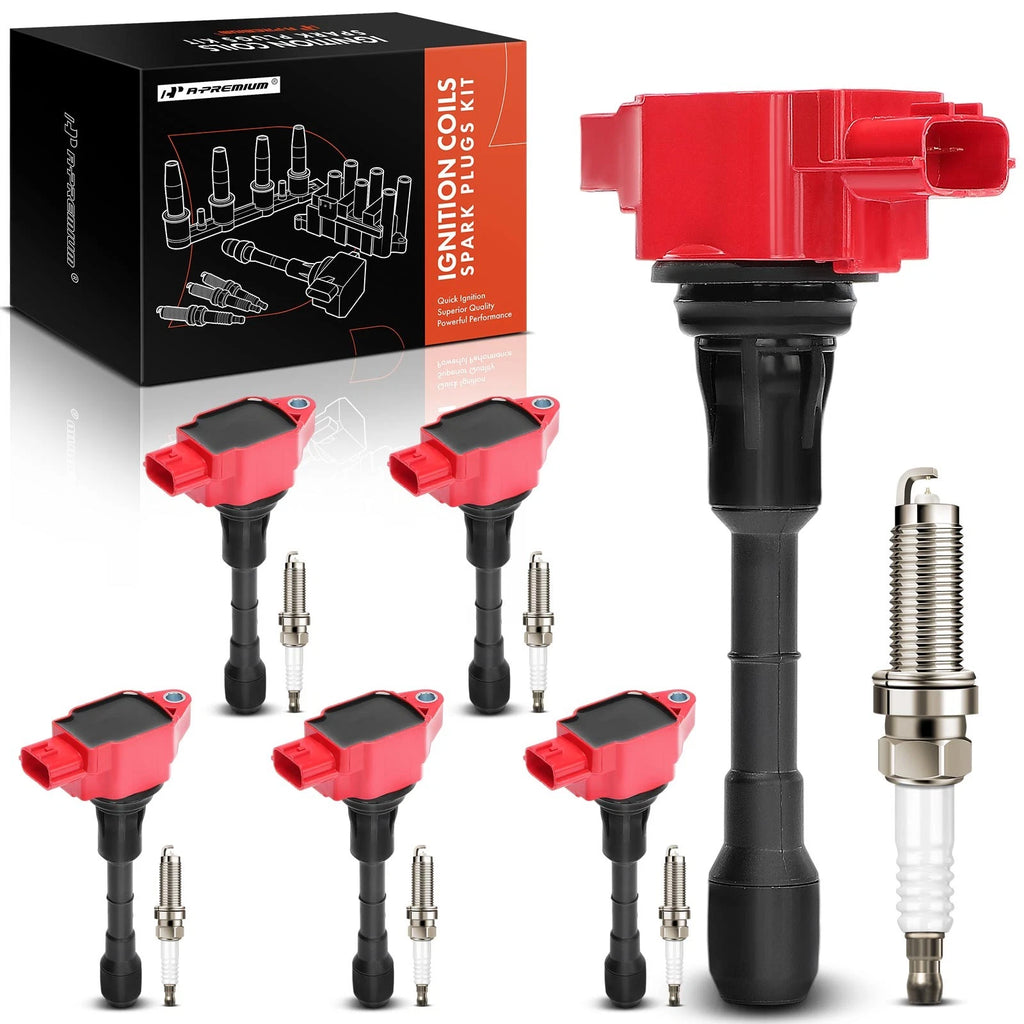 6X Ignition Coil & 6X Iridium Spark Plug for Nissan 370Z (2009–2020)