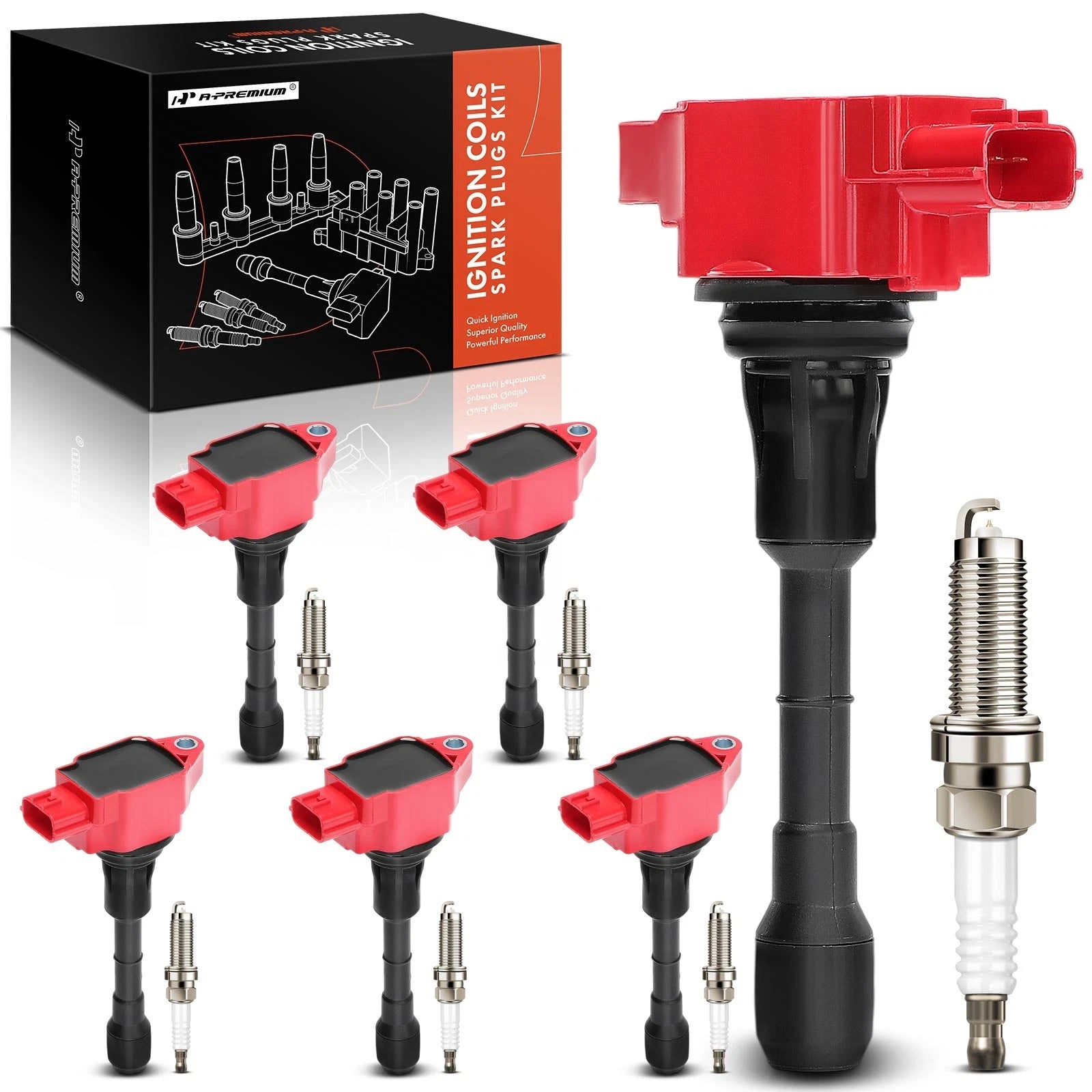 6X Ignition Coil & 6X Iridium Spark Plug for Nissan 370Z (2009–2020)