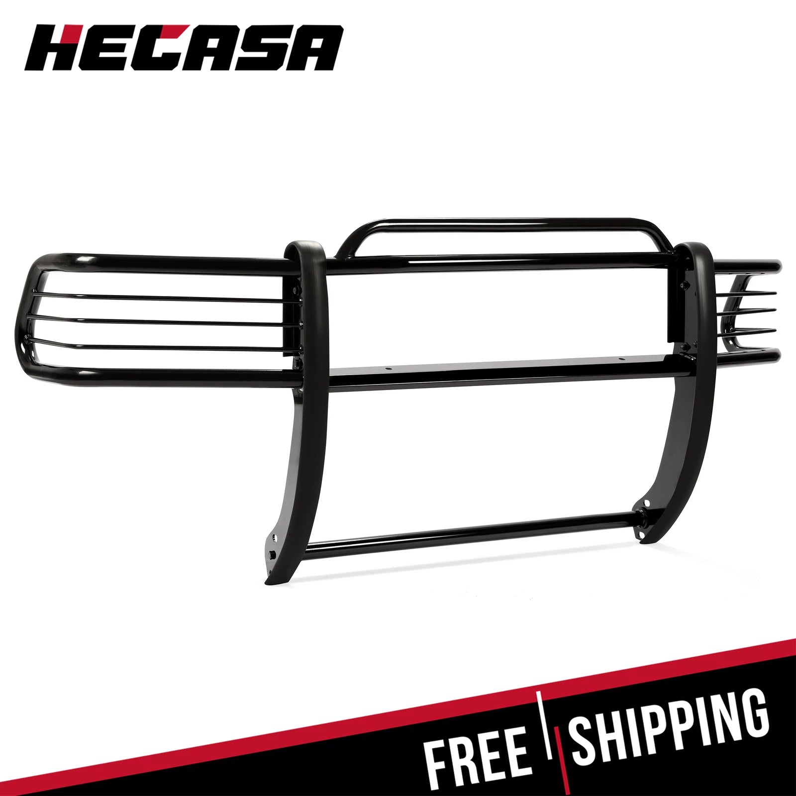 Black Steel Front Grill Brush Bumper Guard for Dodge Dakota (1997–2004)
