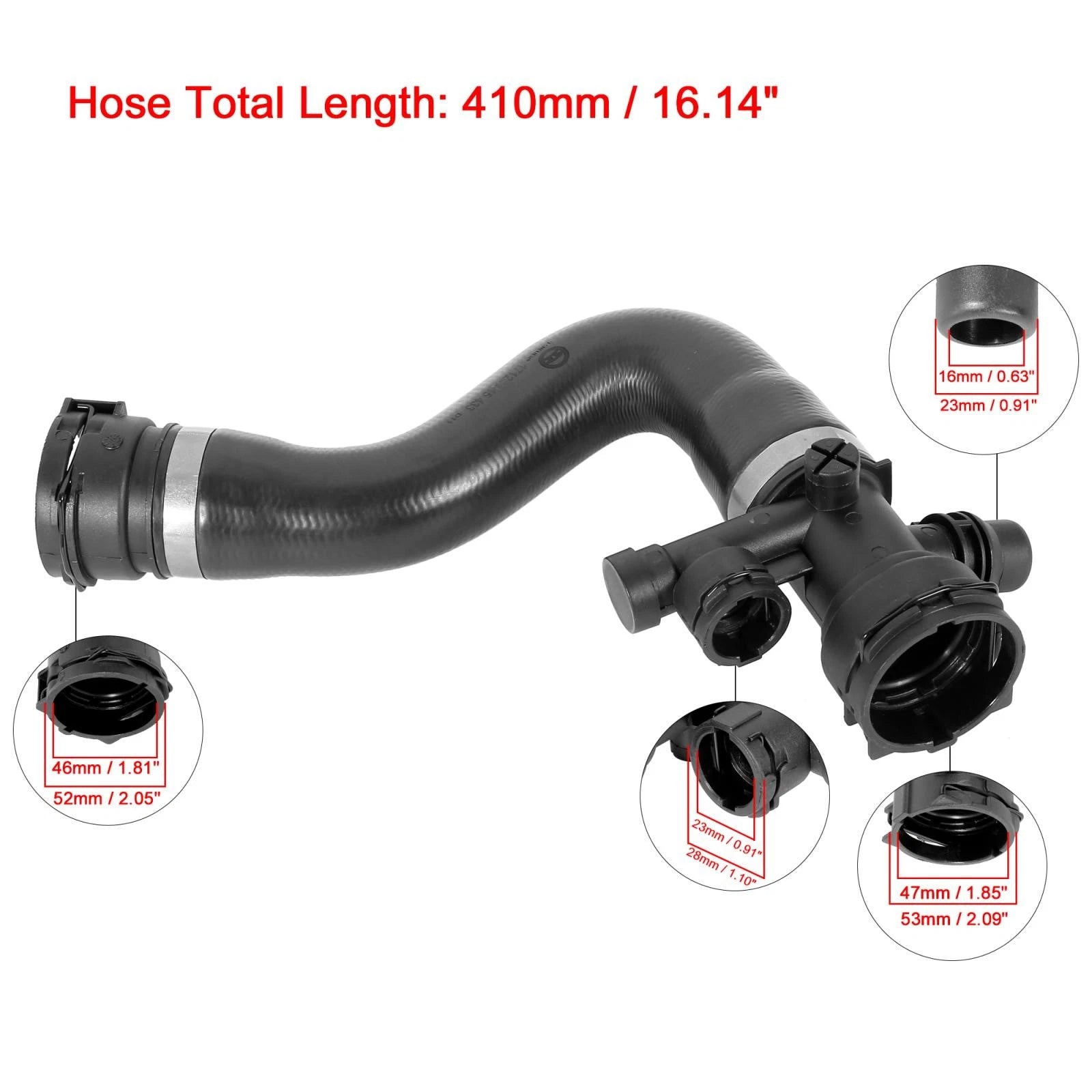 Radiator Coolant Water Hose 17123415433 for BMW X3 (2006–2010)