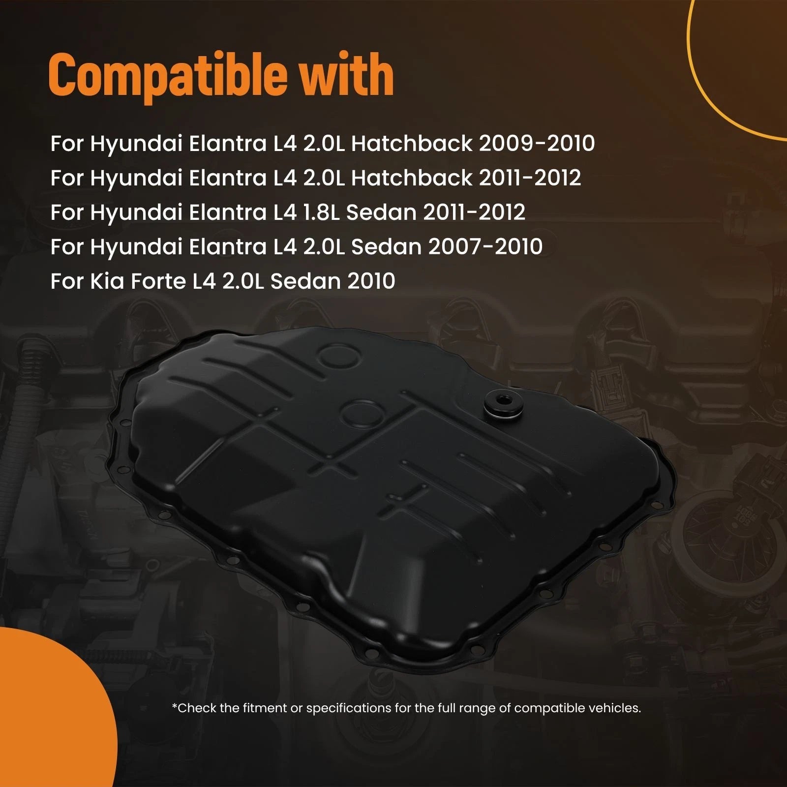 Auto Transmission Oil Pan for Kia Soul L4 1.6L 2.0L (2010–2011) 265-812
