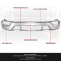 Chrome Front Bumper Face Bar for Ford F-150 (2021–2023) w/Parking Assist Sensor Holes