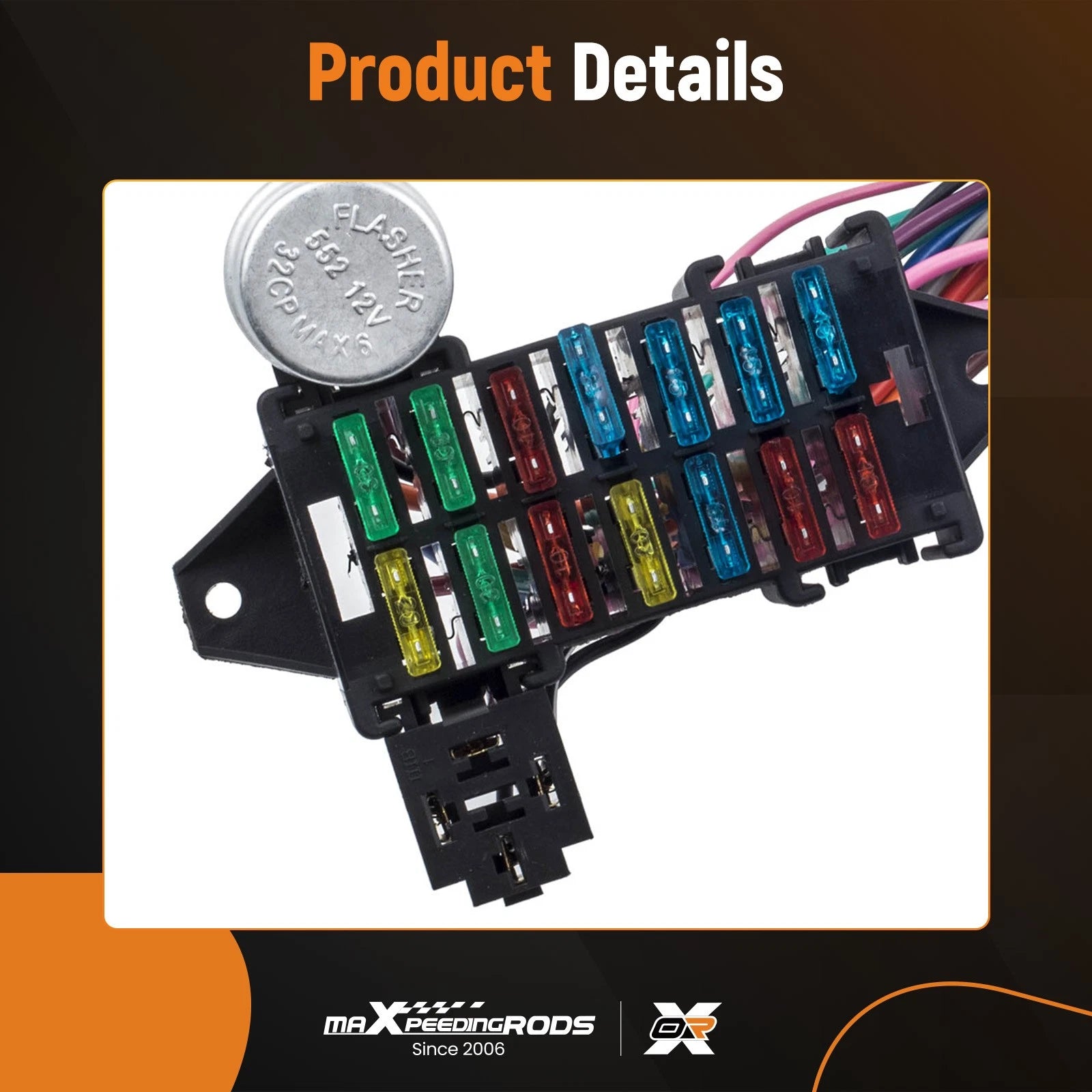 14 Circuit Complete Wiring Set for Rod Street Rod Muscle Car (12V)
