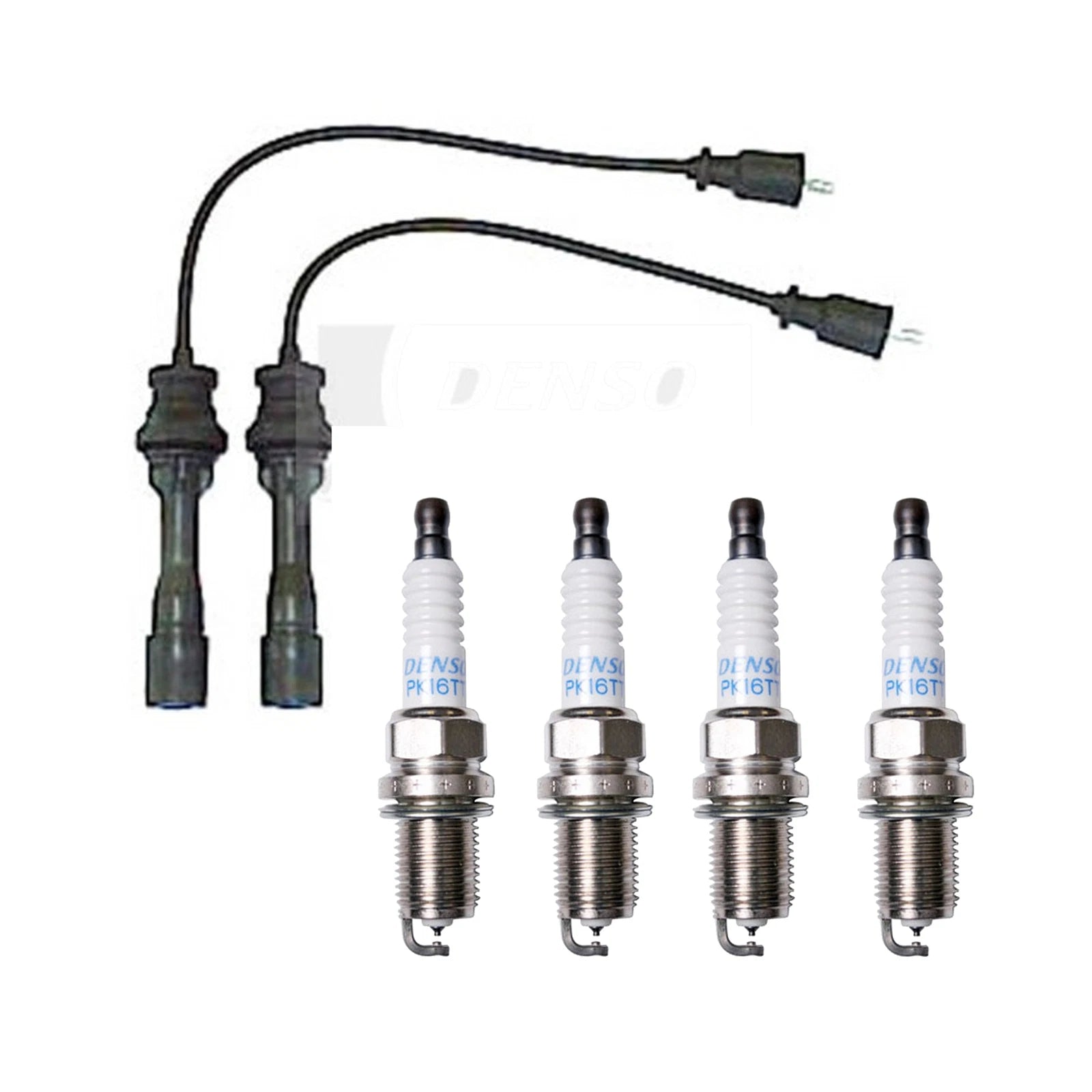 Denso Wire Set & 4 Platinum TT Spark Plugs for Protege (2000–2001)
