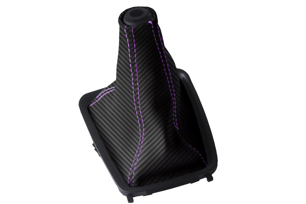Manual Boot Cover for Nissan Skyline R32 (1989–1993) Carbon Fiber Purple Stitch