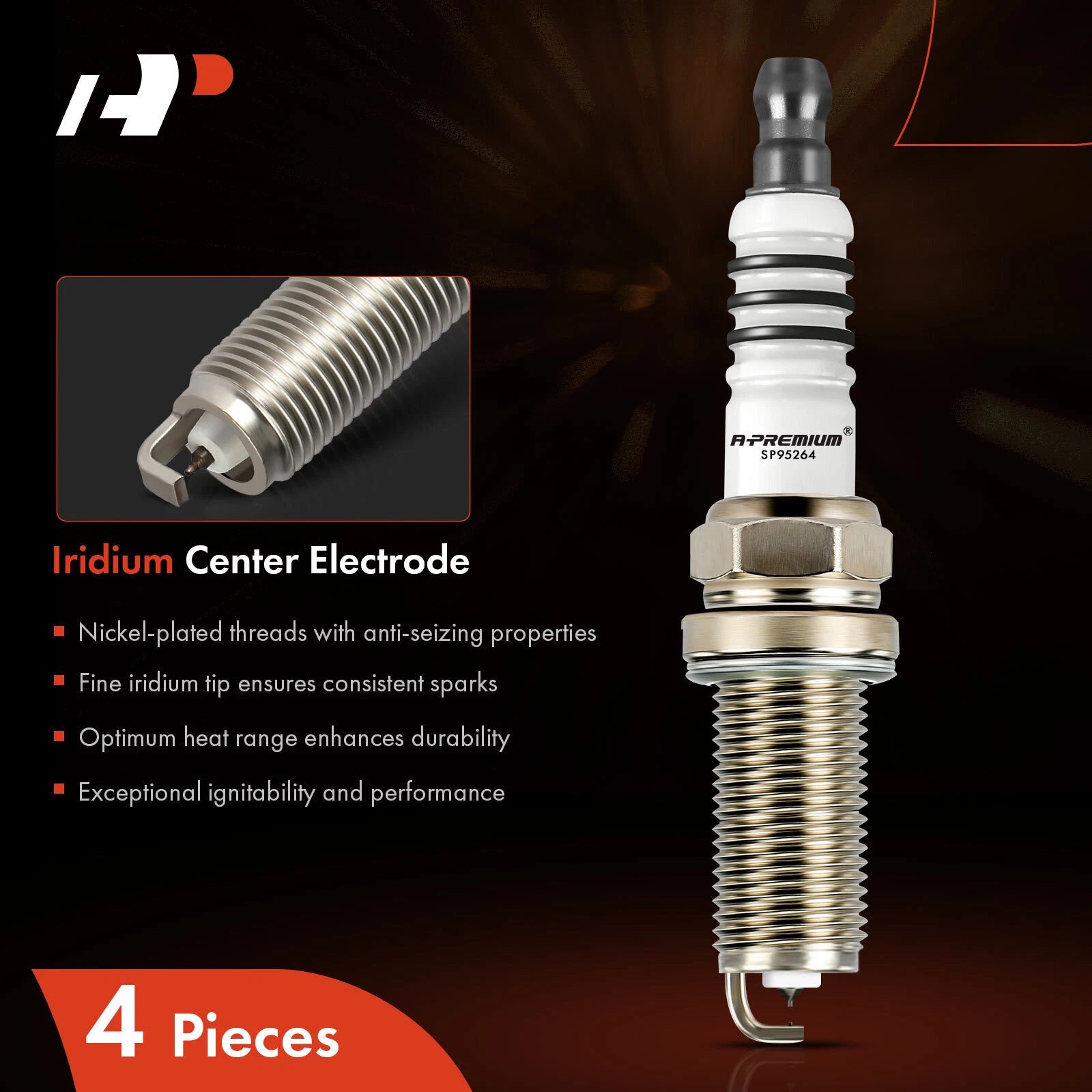 4X Double Iridium Spark Plug for Mitsubishi Outlander