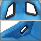 NRG Large Size Alcantara Bucket Racing Seat for Universal Fit (FRP-302BL)