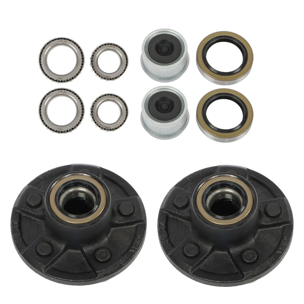 Set of 2 Trailer Idler Hub Kits 5 on 4.5" for 3500 lbs Axle