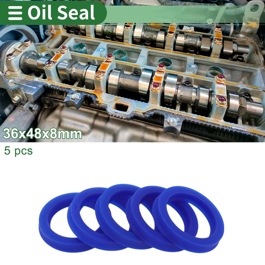 Set of 5 Oil Seal Ring 36x48x8mm for Rotary Shaft (High Pressure)