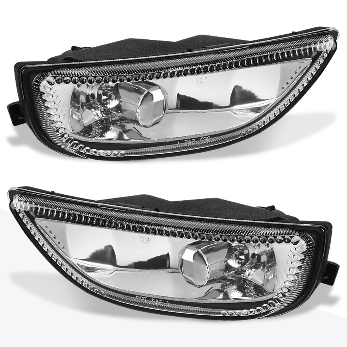 Clear Lens Front Bumper Fog Lights for Corolla (2001–2002) - Pair with Bulbs