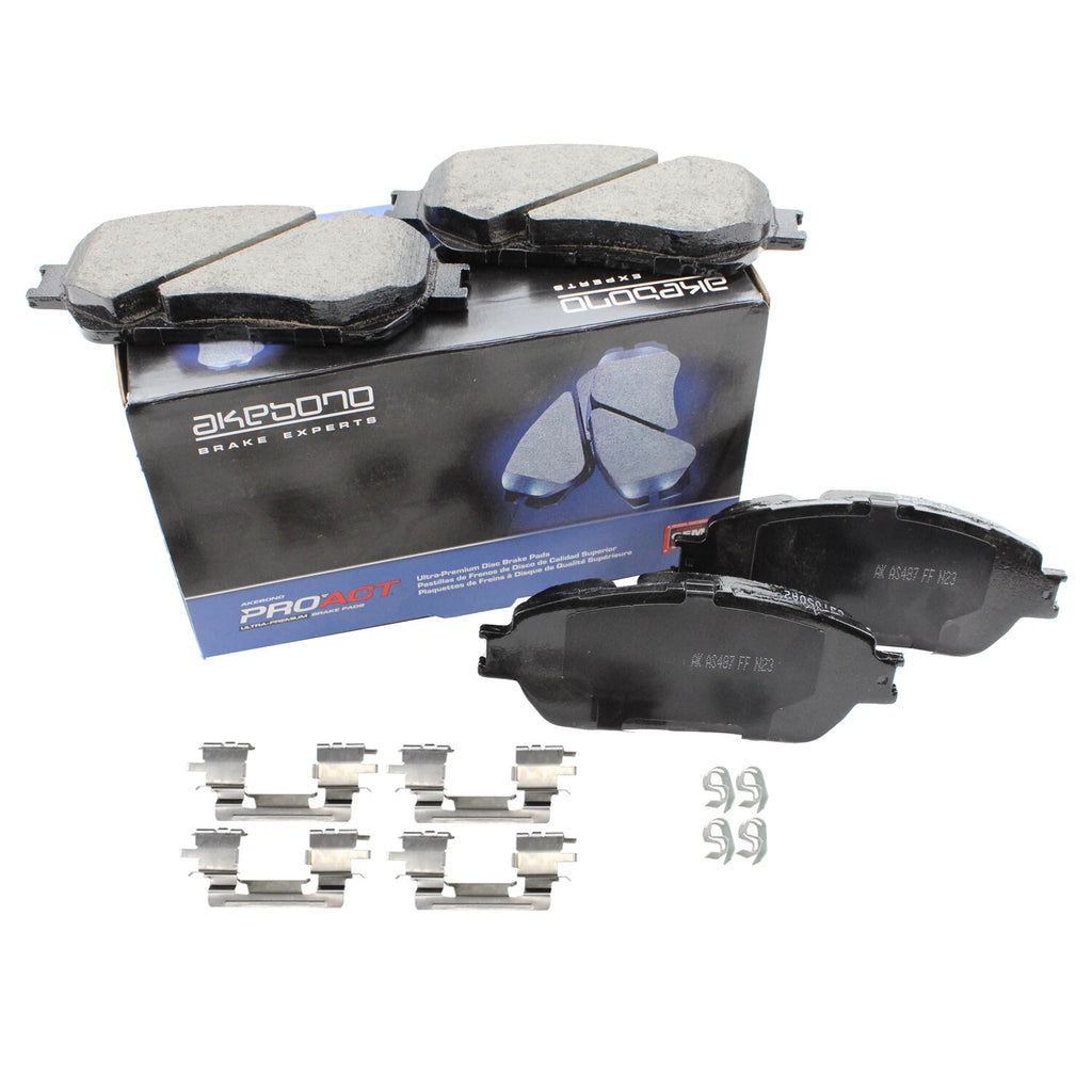 Set of 4 Akebono ProAct Front Ceramic Disc Brake Pads for Lexus ES300 ES330 (2002–2006)