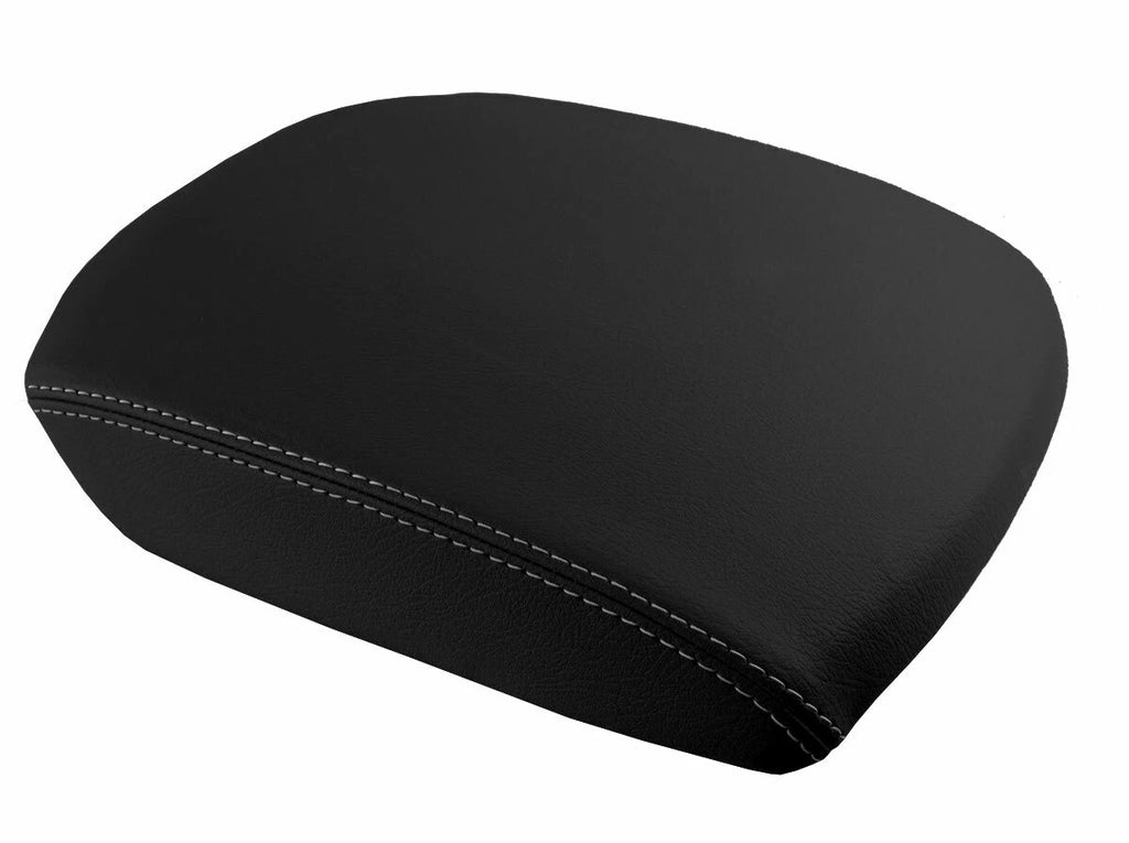 Leather Console Lid Armrest Cover for Honda Pilot (2009–2015) Gray Stitch