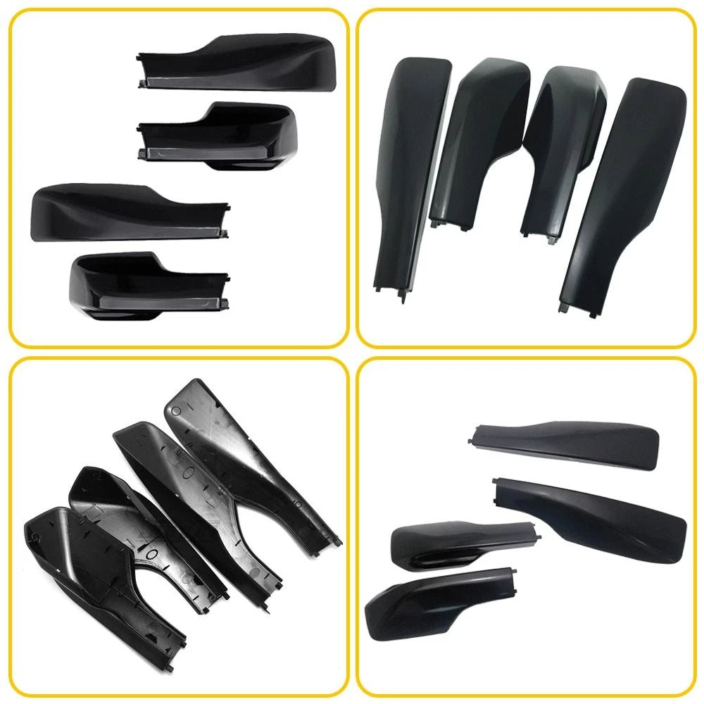 4X Black Roof Rail End Shell Cover for Toyota RAV4 (2001–2005)