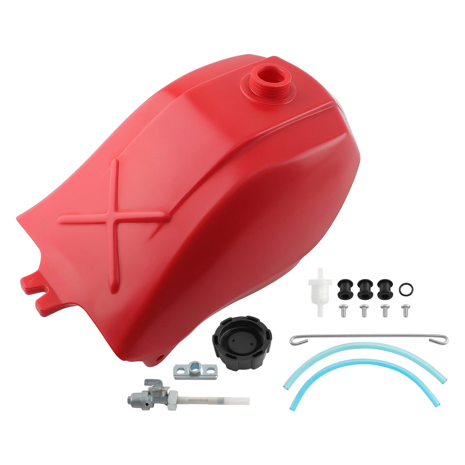 Gas Fuel Tank w/ Cap Petcock Kit for Honda ATC250ES Big Red 250 (1985–1987)