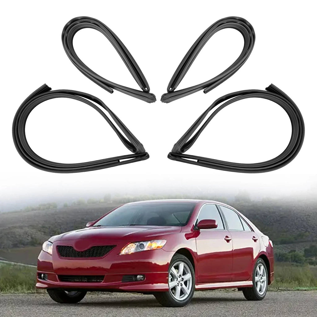 4X Weatherstrip Door Window Rubber Channel Seal for Toyota Corolla (2002–2006)