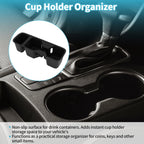 Center Console Cup Holder Organizer for Kia Telluride (2020–2025) Silicone Black