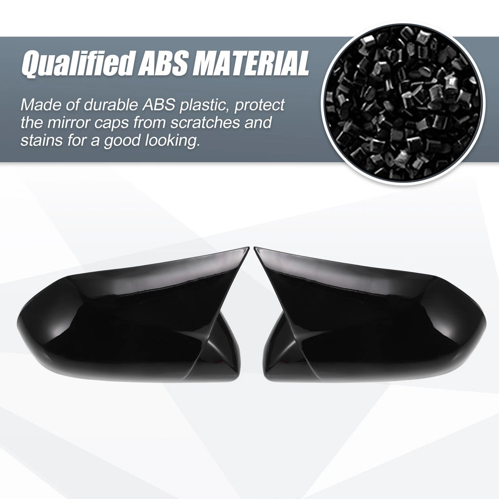 1 Pair Rearview Mirror Cover Overlay Gloss Black for Toyota Camry (2018–2020)