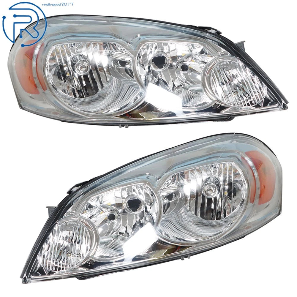 Set of 2 Halogen Headlights for Chevy Impala (2006-2016)