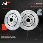 Front Drilled Brake Rotor & Pad+Caliper for Toyota Corolla Matrix (2009-2010)