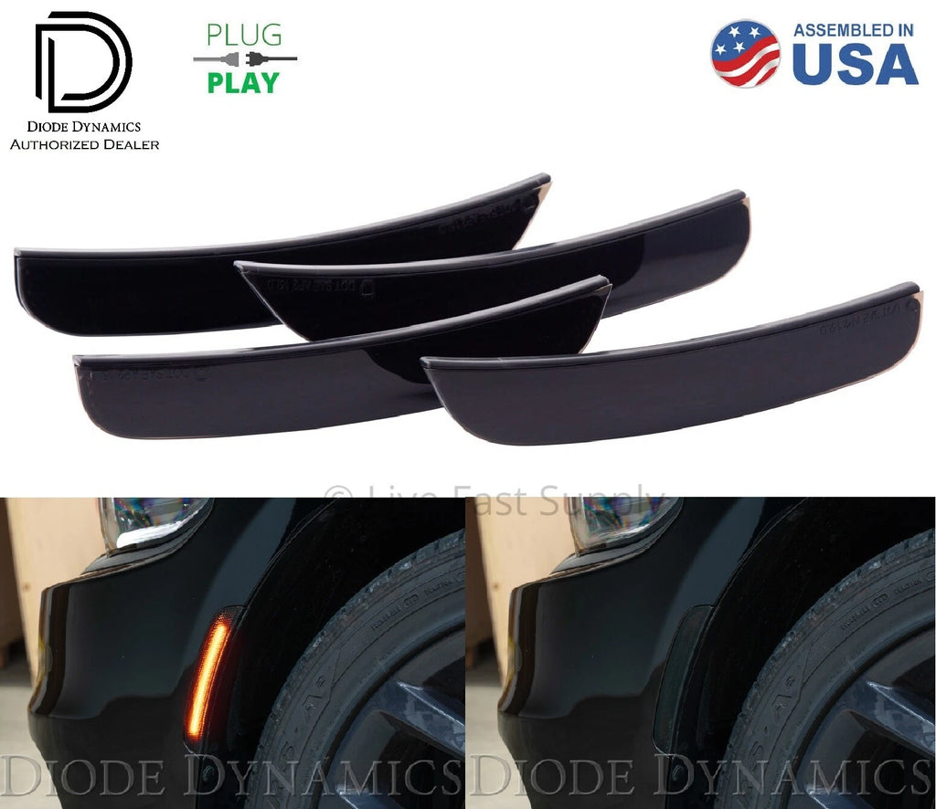 Smoked LED Side Marker Lights Set for 2015-2020 Dodge Charger