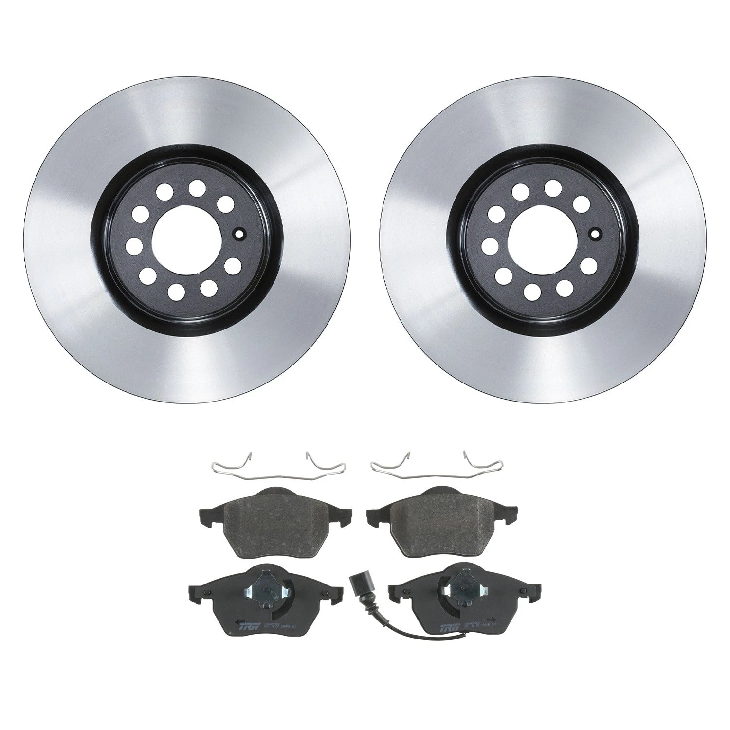 Set of 2 Wagner Front Rotors & TRW Pro Metallic Disc Brake Pads for Golf Jetta TT
