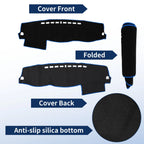 Dash Cover for Mitsubishi Shogun (2007–2019) Polyester Black Blue Edge