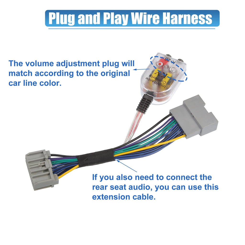 70-6522 Radio Amp Subwoofer Amplifier Plug Play Wire Harness for Mitsubishi