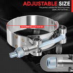 Set of 4 Stainless T-Bolt Clamps for Turbo Exhaust Intercooler