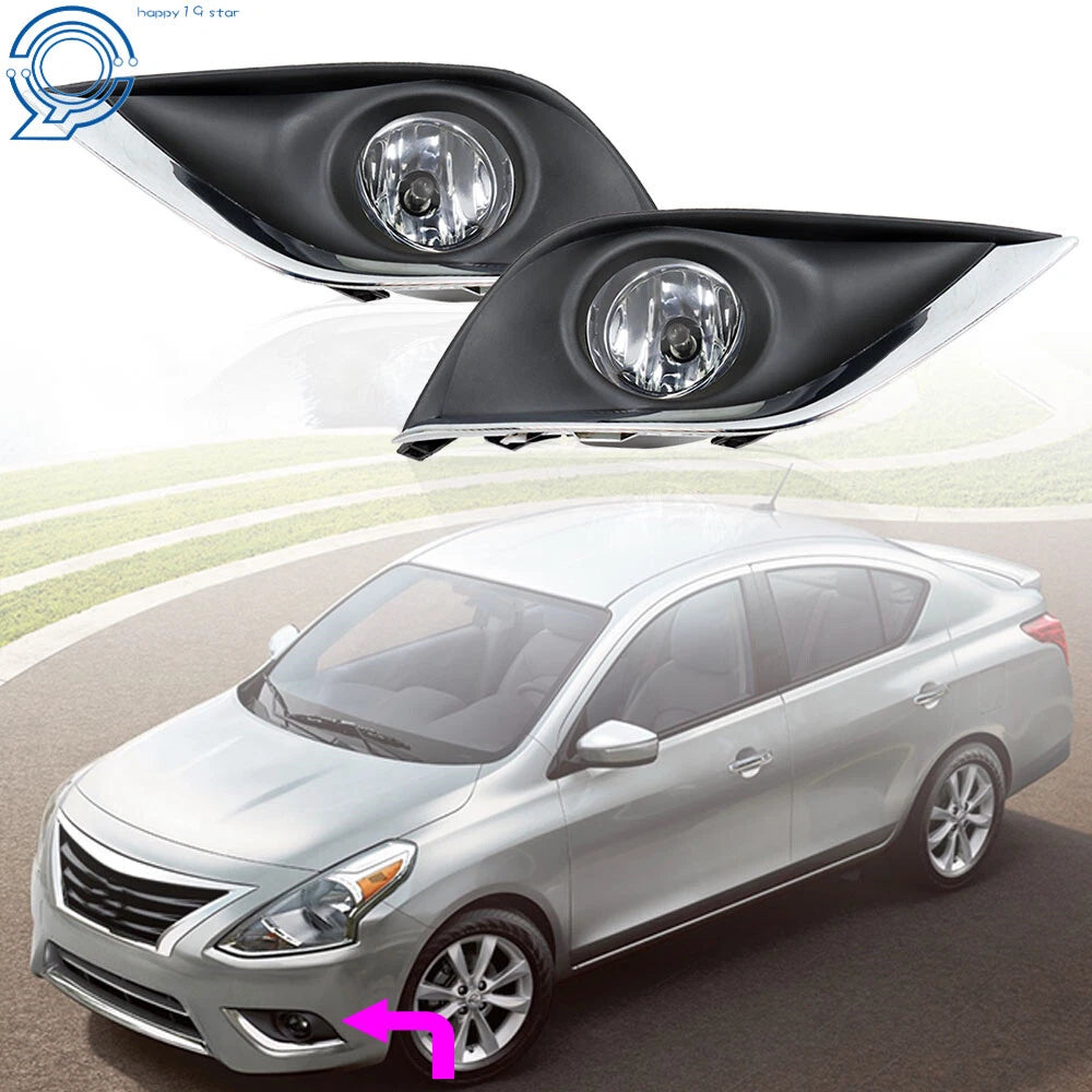 Pair Fog Lights Kit for Nissan Versa (2015–2018)