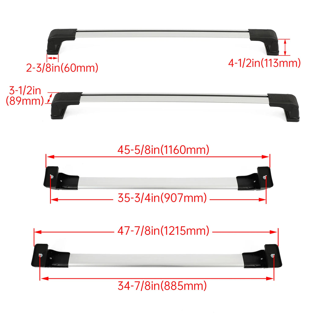 Aluminum Roof Rack Cross Bars for Mazda 5 (2006–2017)