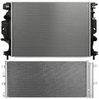 Cooling Kit: Aluminum Radiator & AC Condenser for Lincoln MKZ, Ford Fusion (2013–2017)