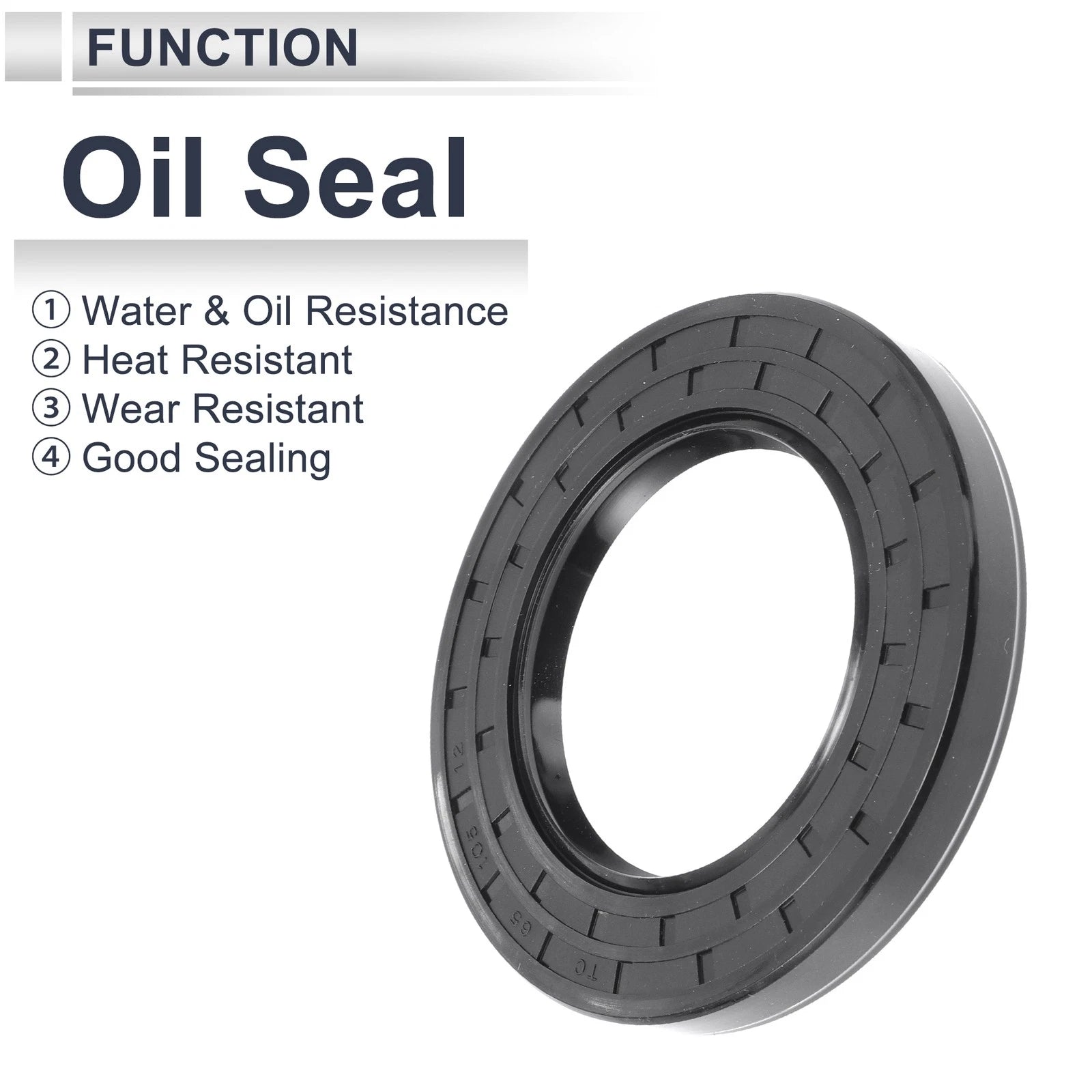 Set of 5 Oil Seal Rotary Shaft Seal Nitrile Rubber 65x105x12mm