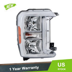 Chrome Housing Halogen Headlights for Ford F250 F350 SuperDuty (2023–2024)