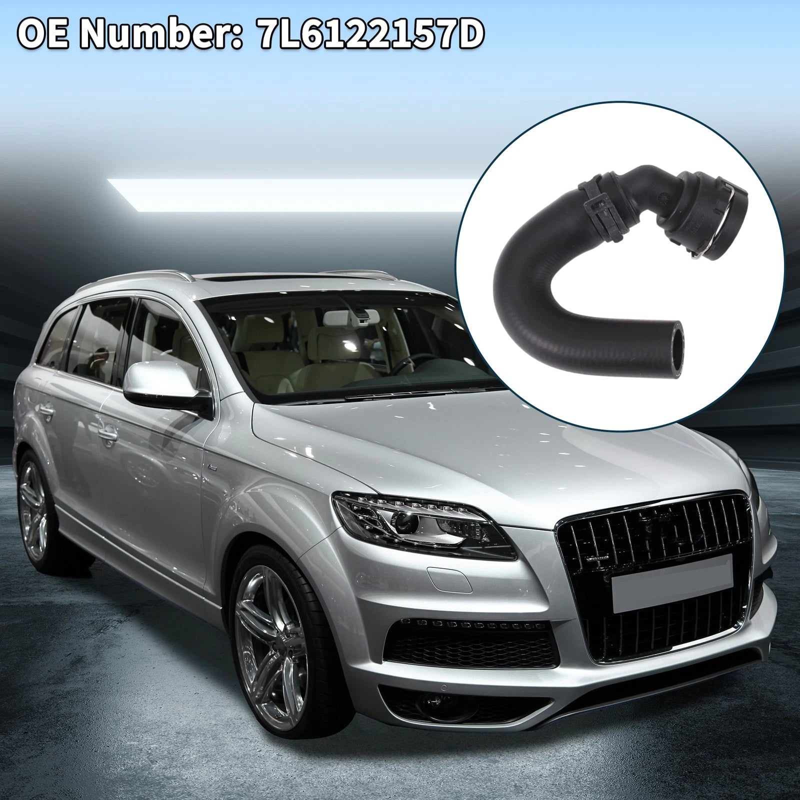 Radiator Hose Coolant Pipe for Audi Q7 (2015) - Rubber Black