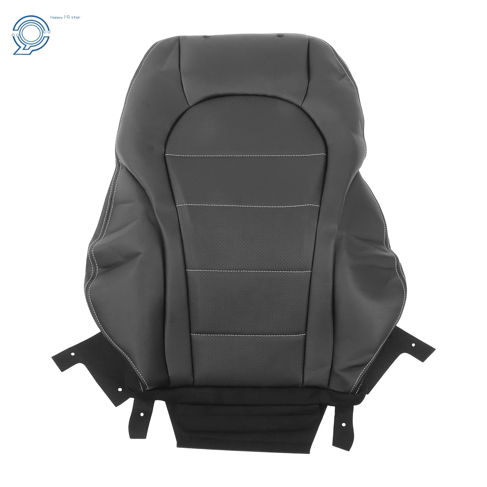 Black Leather Driver Bottom Seat Cover for Mercedes Benz C-Class (2015-2021)