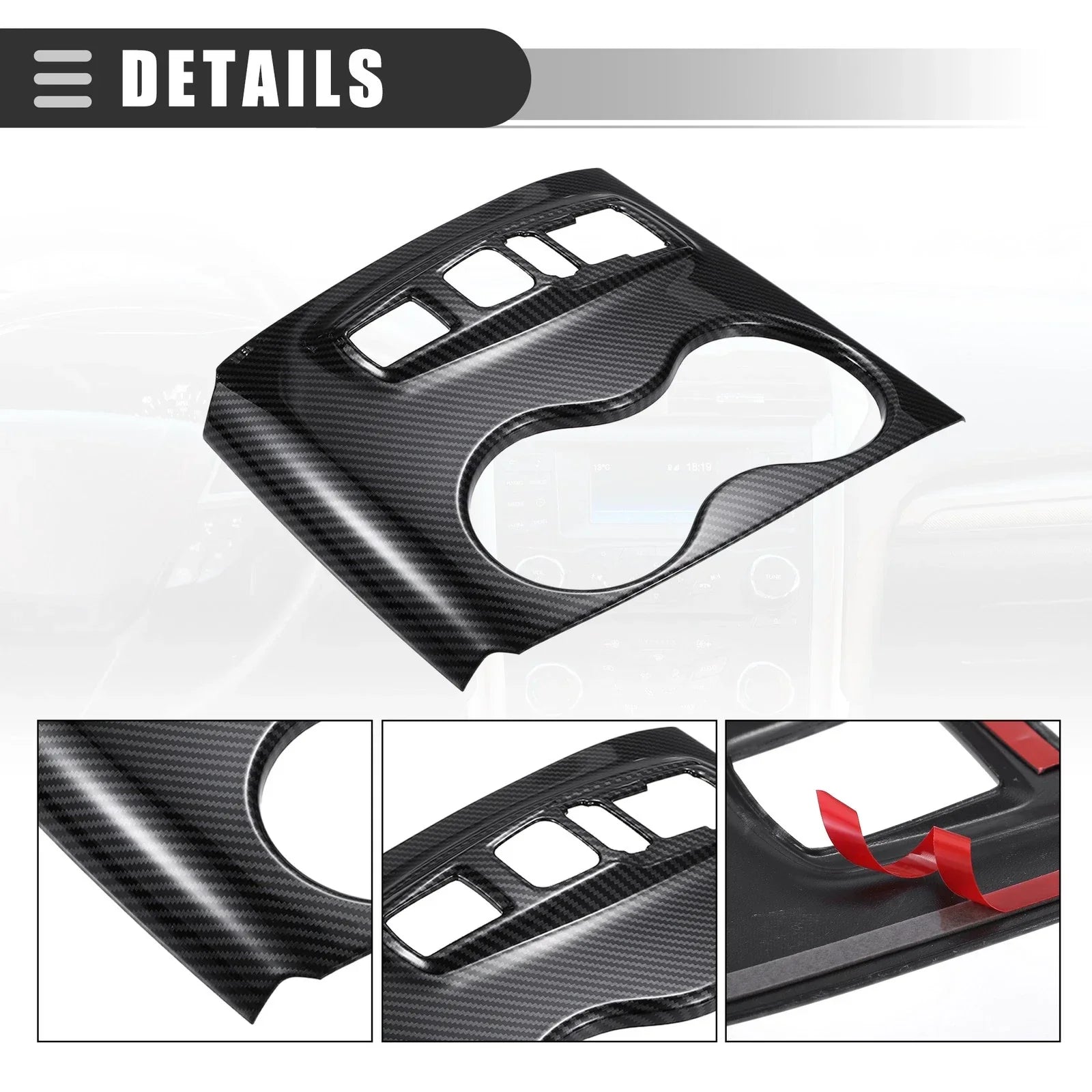 Central Control Gear Shift Panel Cup Holder Cover for Honda Ridgeline (2020-2023)