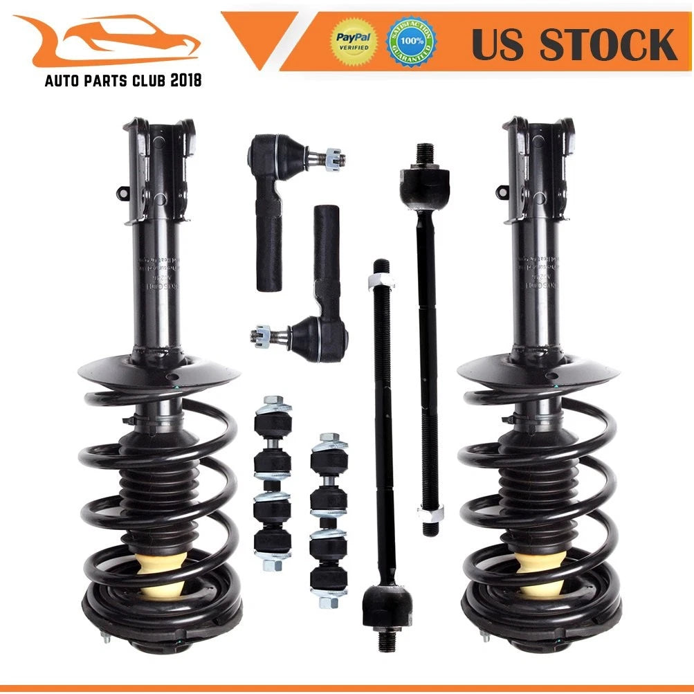 Front Struts Inner Outer Tie Rod Sway Bar Kit for Chrysler PT Cruiser (2001–2010)