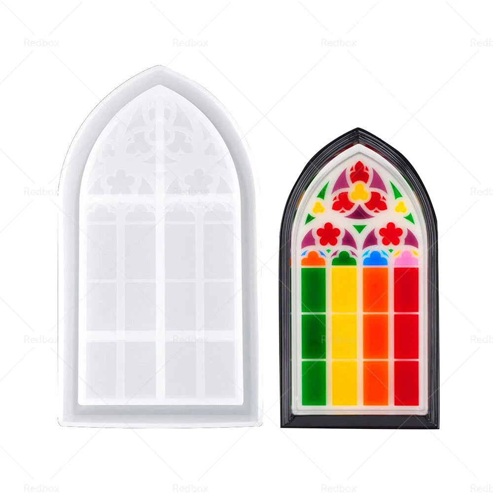 Epoxy Resin Mold for Church Window Silicone Dish Tray Jewelry Container