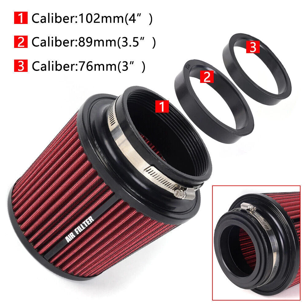 Cold Air Intake Filter for High Performance Vehicles (3")