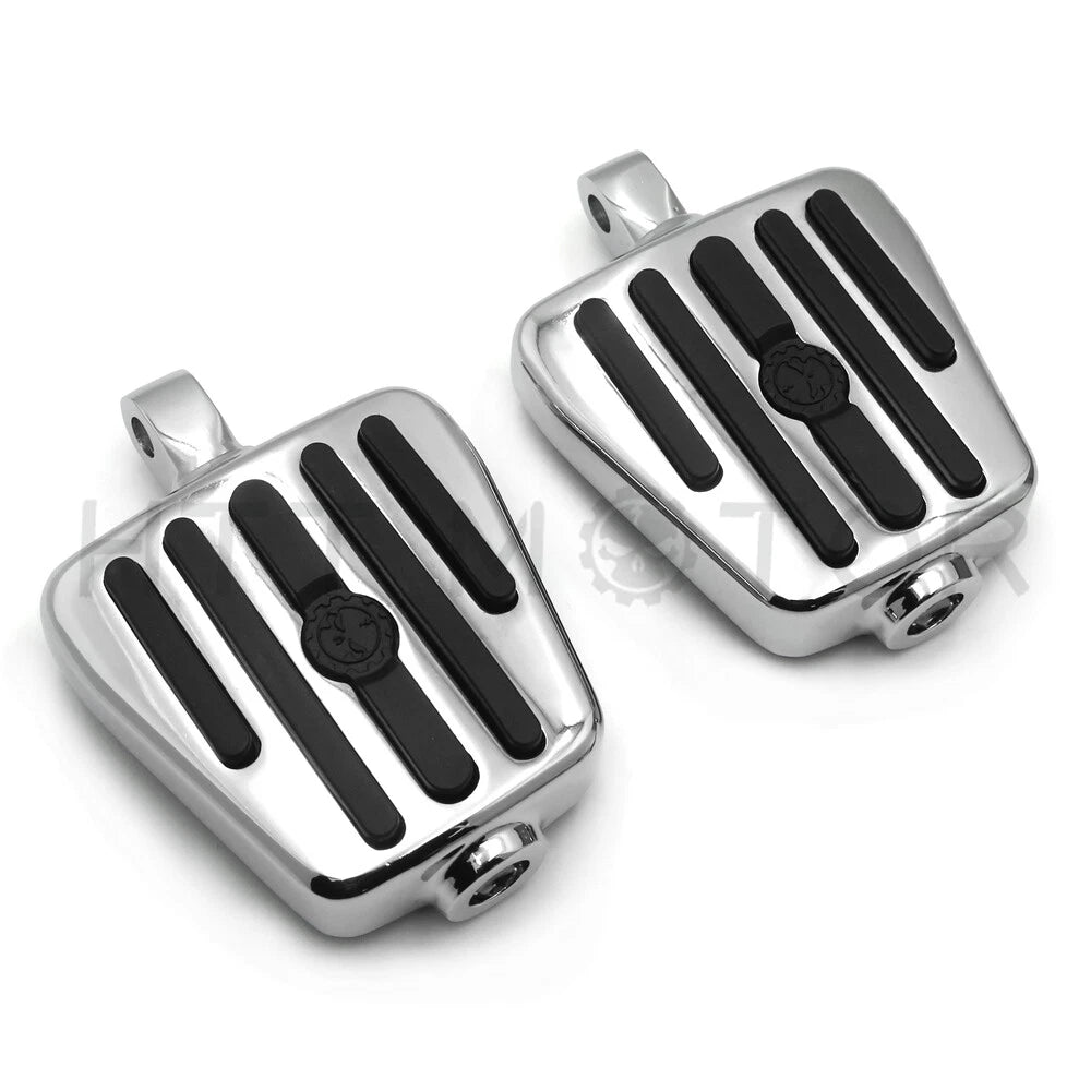 Chrome Rubber Footpegs for Suzuki Boulevard Intruder S83 VS1400 VZ800 (1997–2004)