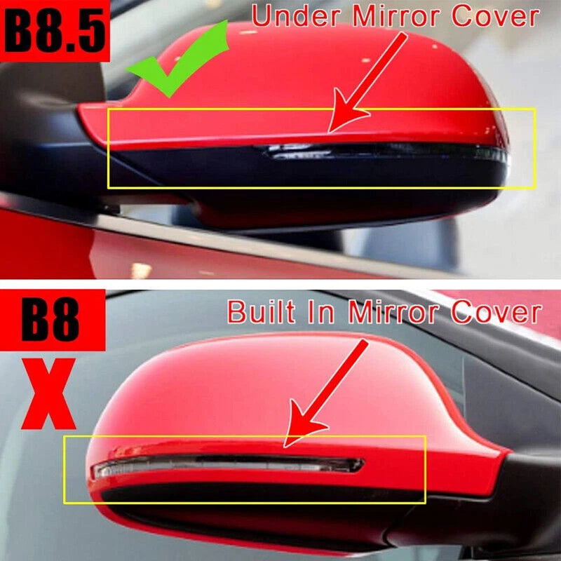 2X LED Side Wing Mirror Turn Signal Light Lamp for Audi A3 A4 S4 A5 S5 (2010–2020)