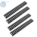 Set of 4 E Track Tie Down Rails for Garages Vans Trailers (3') Black