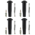 Set of 4 NGK Iridium IX Spark Plugs & Denso Coil Boots for Escape Mariner Tribute (L4)