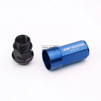20 PCS M12X1.25 53MM Tall Blue Aluminum Lug Nuts with Caps & Adapter