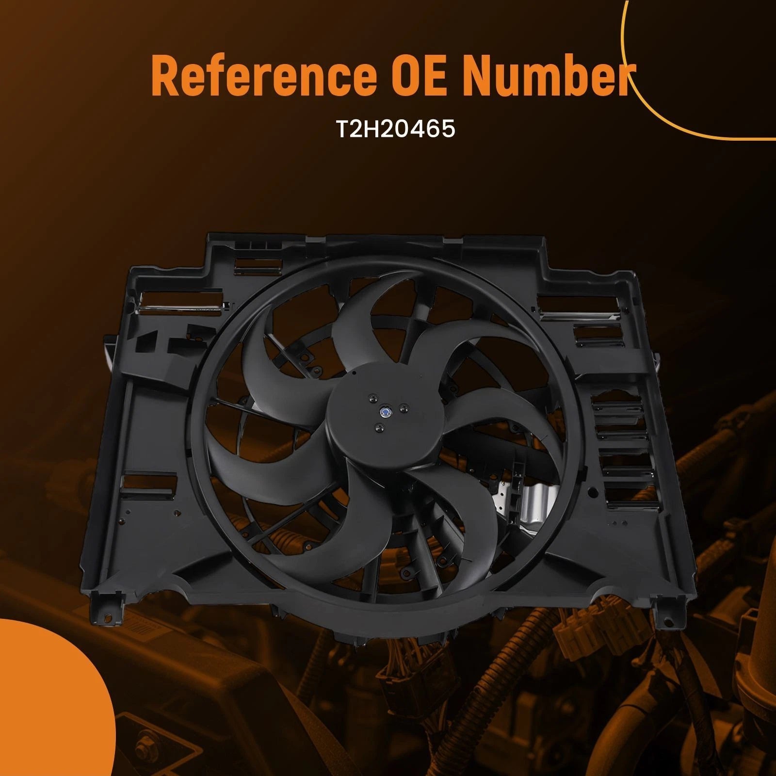 Radiator Cooling Fan Assembly for Jaguar XE XF (2016–2019)